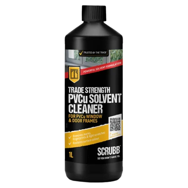 1 litre bottle of Trade Strength PVCu Solvent Cleaner