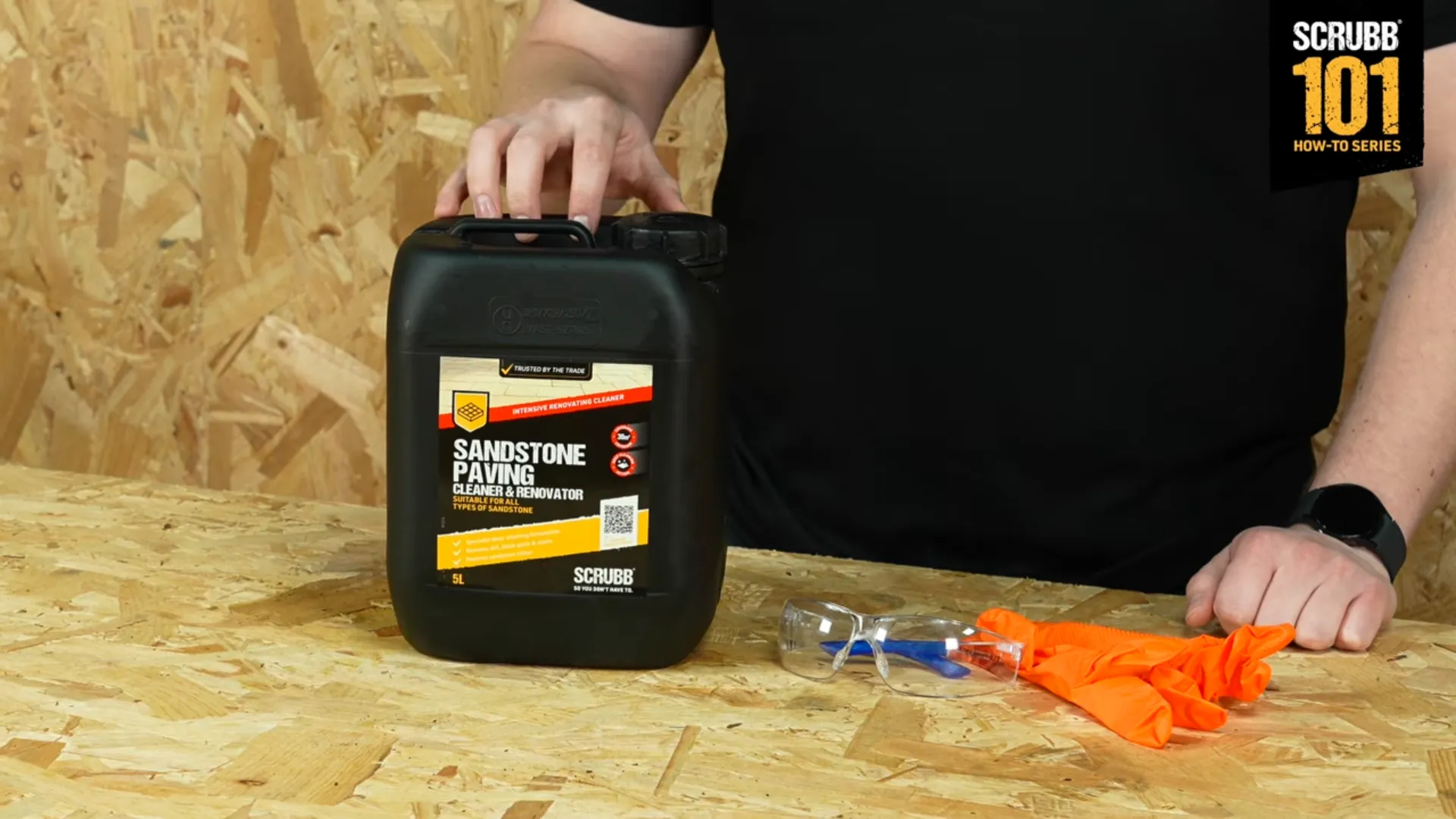S52 Sandstone Paving Cleaner & Renovator 101 video screenshot of product demonstration
