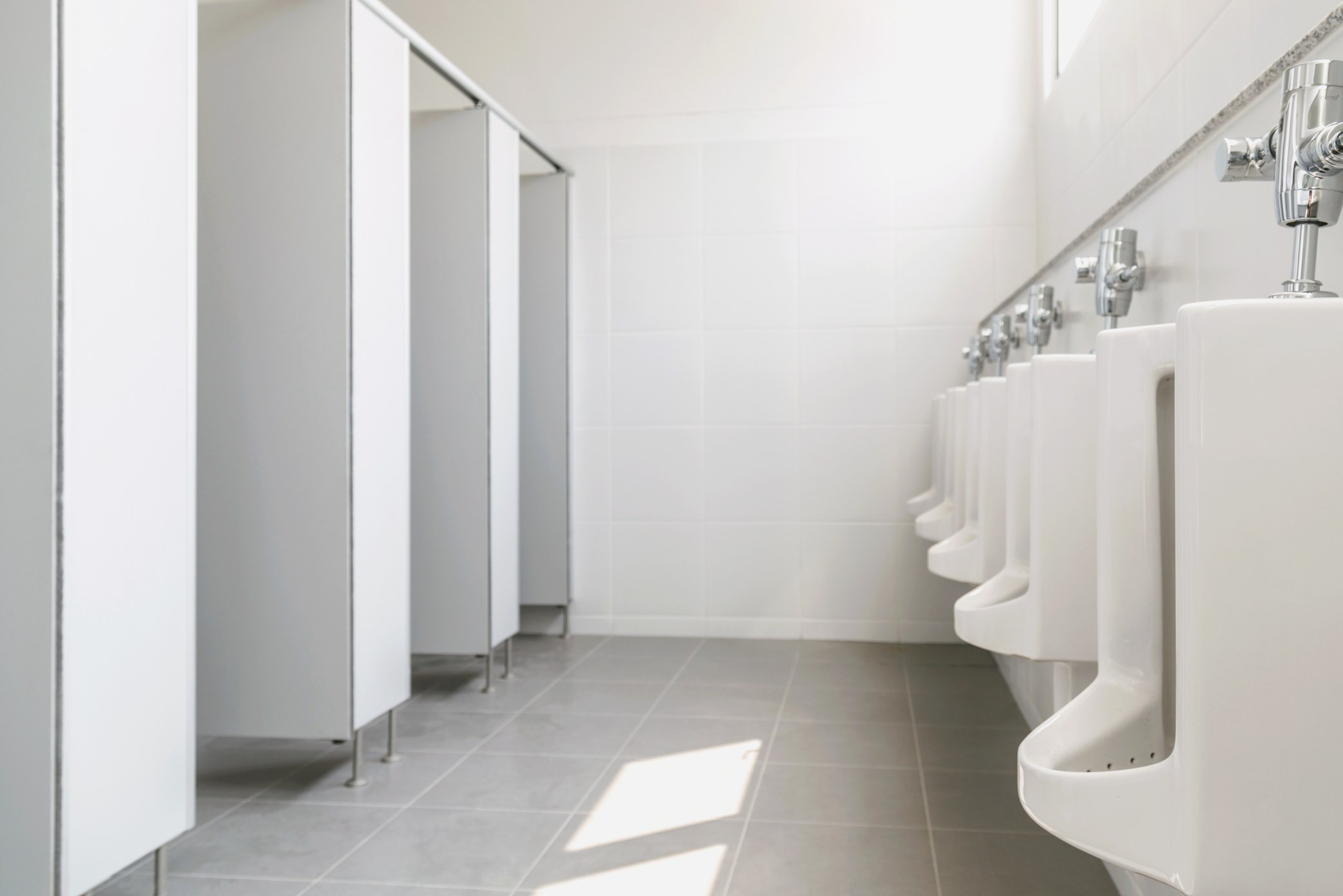 Clean brightly lit bathroom in a pub-restaurant